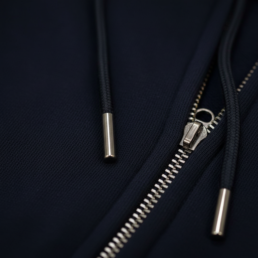 Navy Tracksuit Close-up Detail