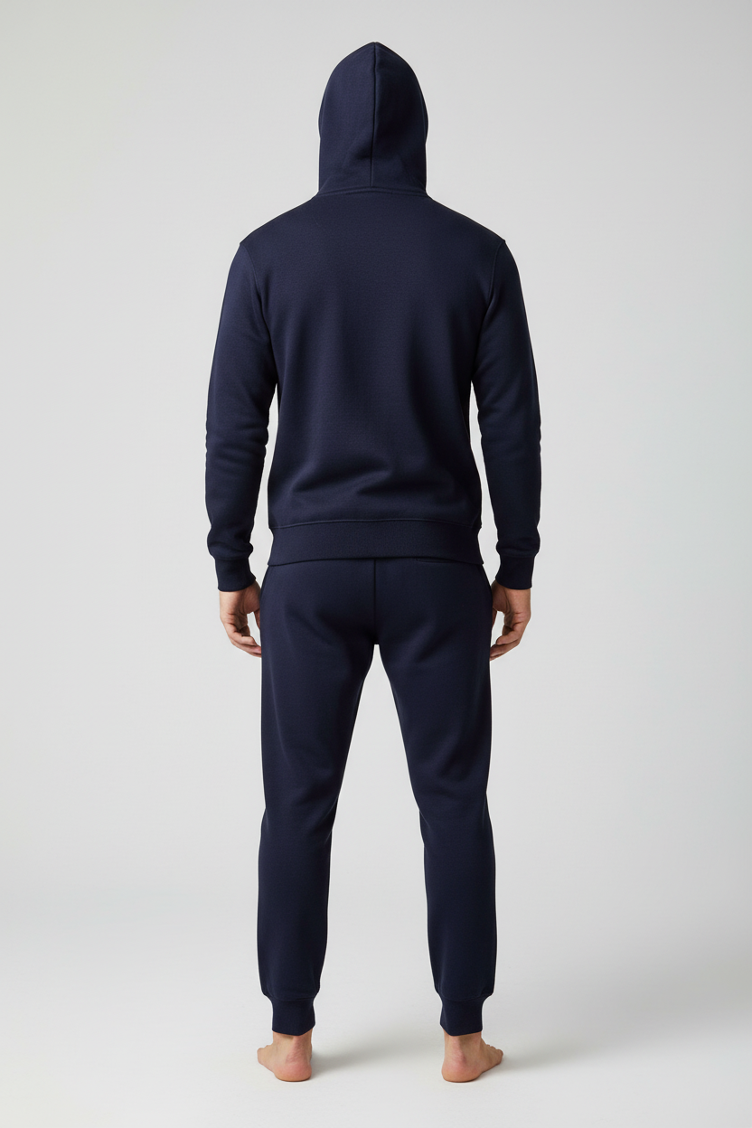 Navy Tracksuit Model Back